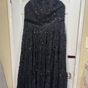 Mac Duggal Strapless Embellished A Line Dress